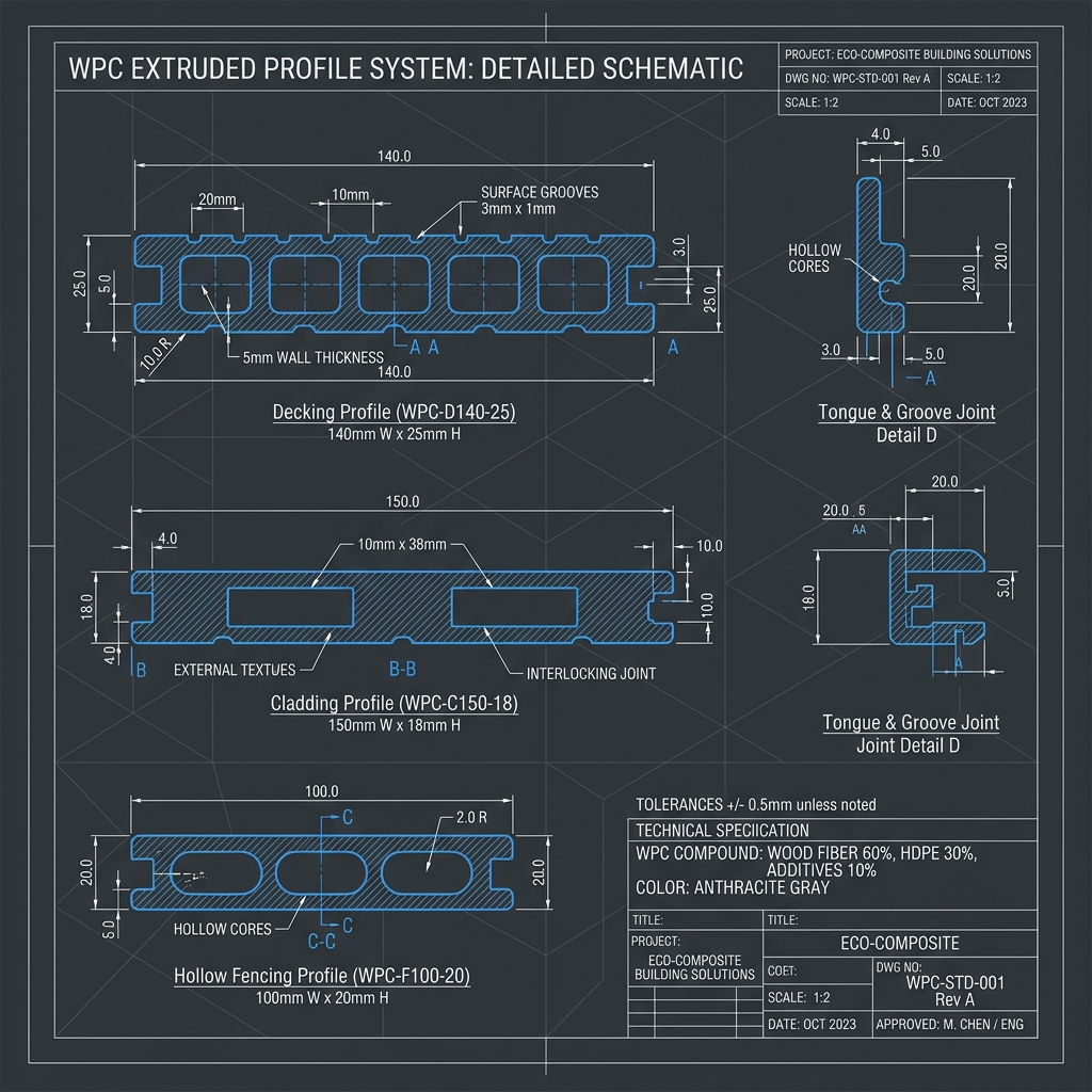Maysue custom WPC CAD blueprint drawing